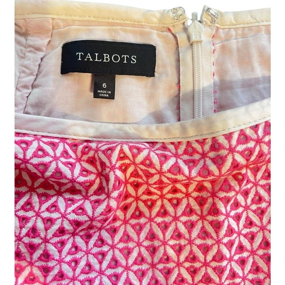 Talbots Pink Embroidered Eyelet Skirt – Size 6 - Picture 3 of 4